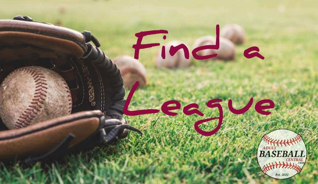 Find an adult baseball league near you